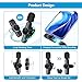 RICCHI 2 Pack Mini Wireless Microphone Type C for iPhone 15-16 Android Phone, USB C Tiny Lavalier Microphone Mini Mic Lapel Lav Mic for Video Recording, Interview, Streaming, Vlog, YouTube, TikTok