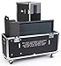 Flat Panel TV Travel Case, with Wheels and Handles, and EVA Foam Interior for 1 TV - Black Laminate Plywood