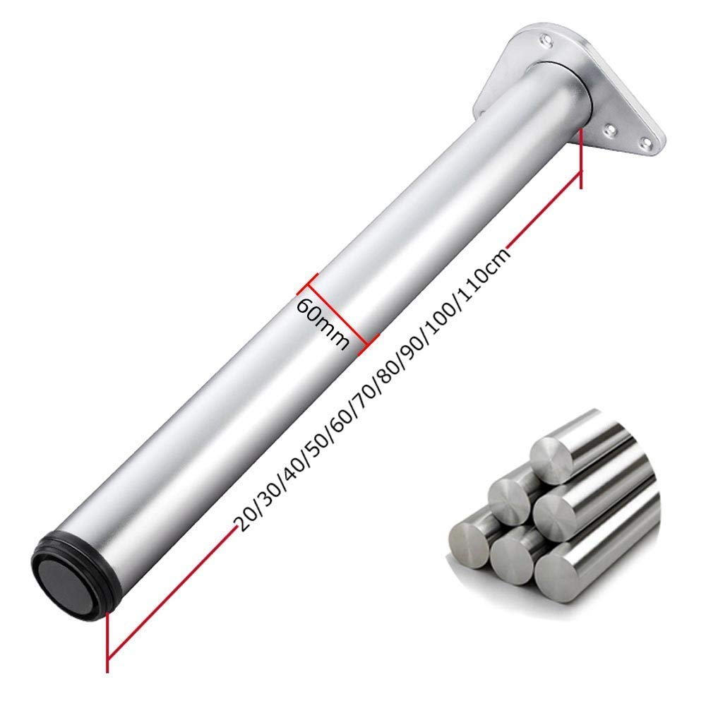 Regulowane stalowe nogi stołowe, zestaw 4 sztuk, czarne, 20 cm, wytrzymałe nogi do szafek do kuchni, śniadania, baru, biurka, blatu roboczego, nóżki, nowoczesny sprzęt meblowy