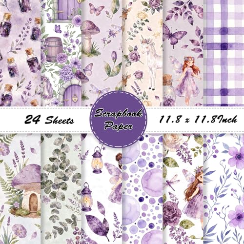 Papier de scrapbooking violet pour fabriquer vos albums photo de famille