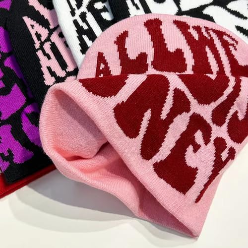 2THESTARS Y2K Beanie for Men Women Knitted Hat Winter Cap Streetwear Design Warm Casual Skullies Cold Weather Knit Outdoor - Red - image 5