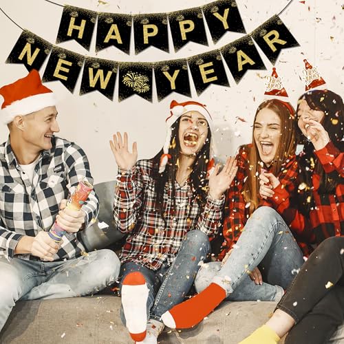 Image of OHOME New Years Decorations 2027 - Happy New Year Banner - New Years Eve Party Supplies - Happy New Year Decorations 2027 Eve Decorations