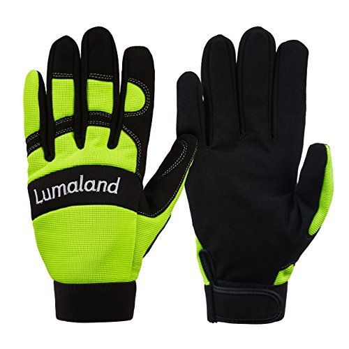 Preisvergleich Produktbild Lumaland Mechanikerhandschuhe robuste Arbeitshandschuhe verschiedene Farben Grün XL