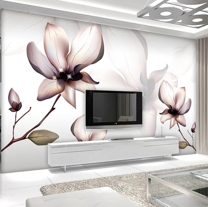 Papier peint fleur moderne 3D mural 150x105 cm pour decoration de salon