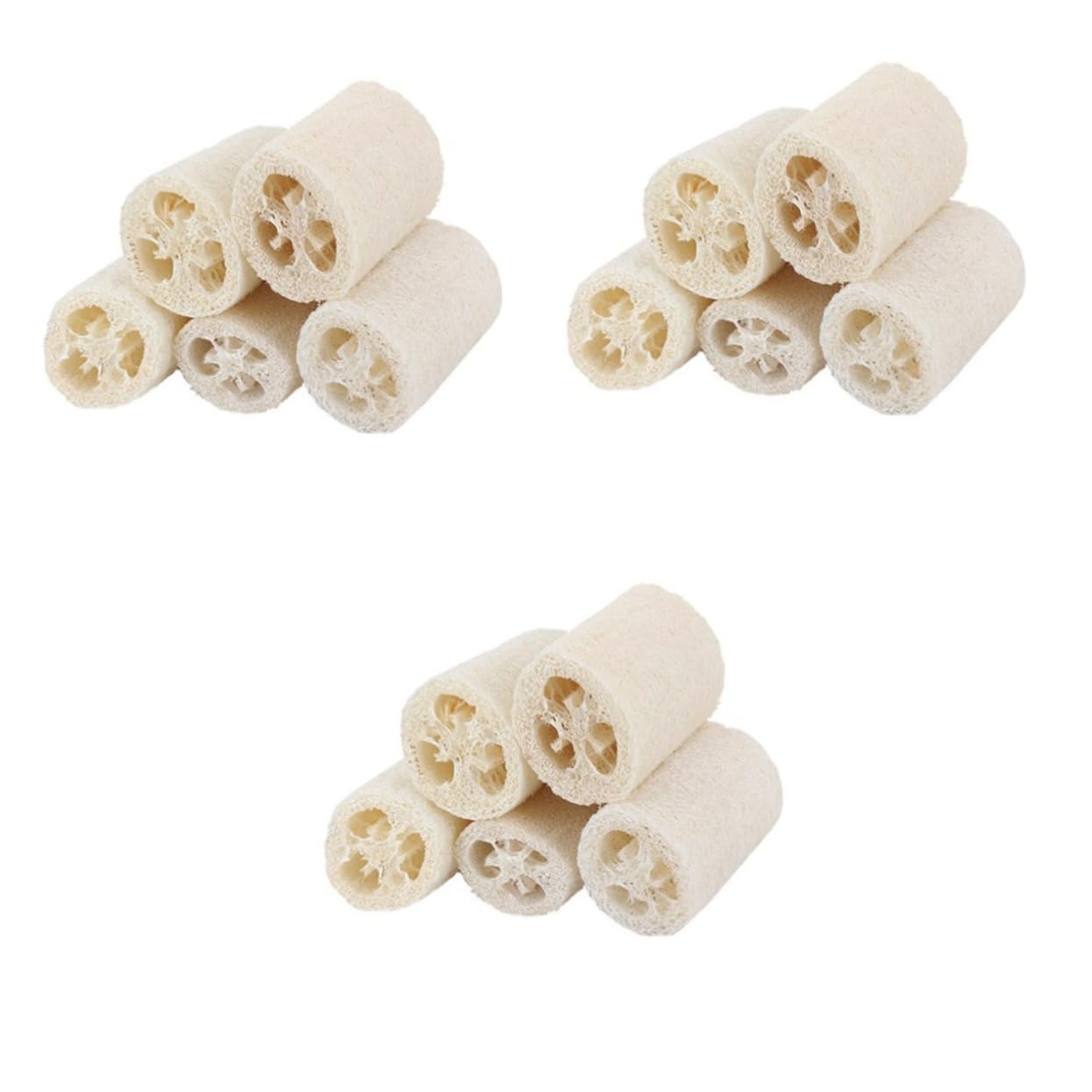 FRCOLOR 3 Sets Großer Natürlicher Luffa-schwamm Für Bad Und Dusche Peeling-körperwäscher Weiche Luffa-schwammborsten Tragbar 5 Stück * 3