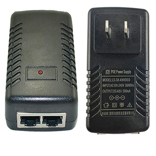 Jeirdus Inyector PoE pasivo de 48 V y 0,5 A, 10 unidades, compatible con IEEE 802.3af, para cámaras IP, puntos de acceso y otros dispositivos de red miniatura 2