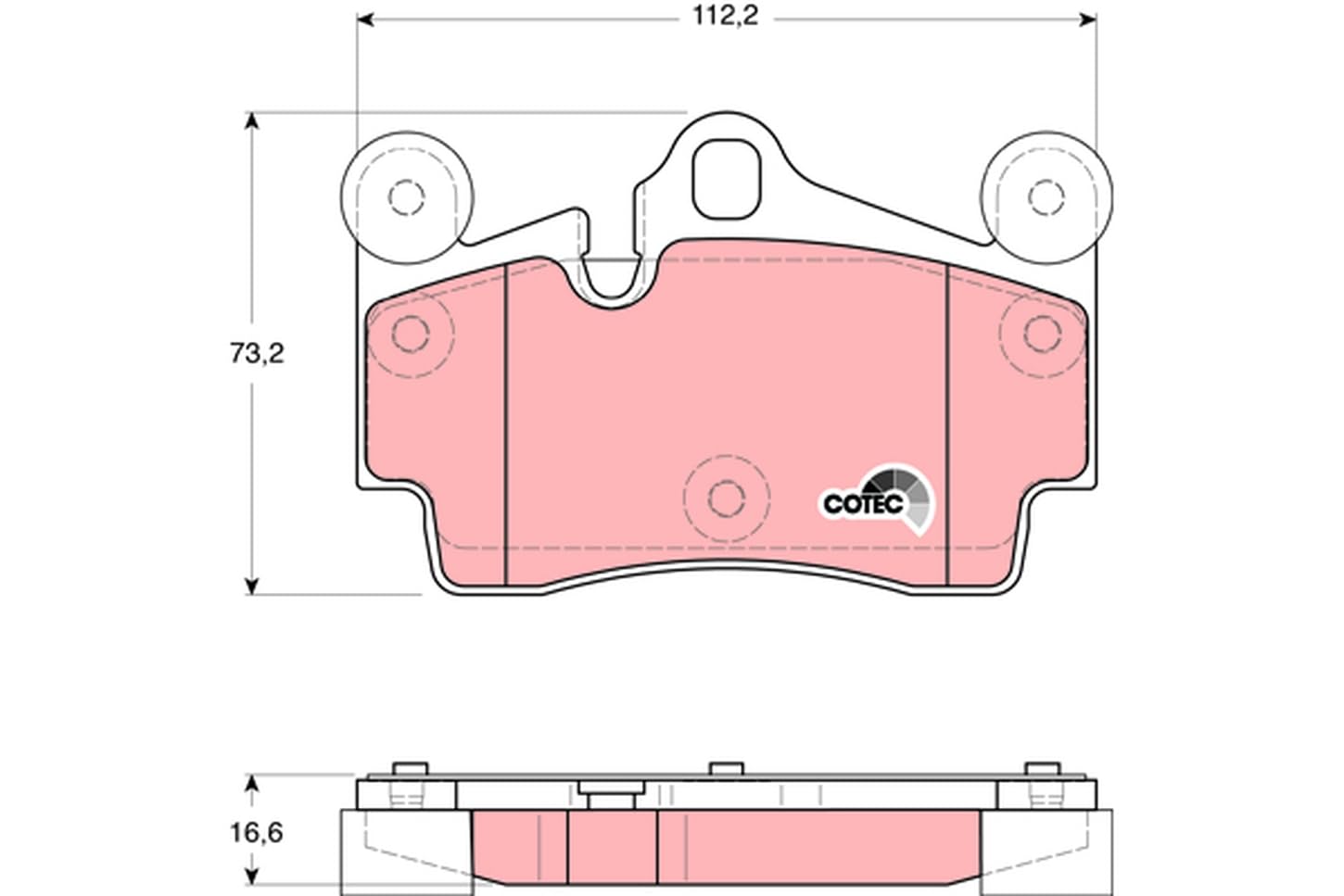TRW Fren Balatası Arka Audi Q7 3.0 TDI Quattro 06-15, Porsche Cayenne 3.2 03-07, T S 4.5 04-07, T 4.5 02-07, 3.6 07-10 GDB1653