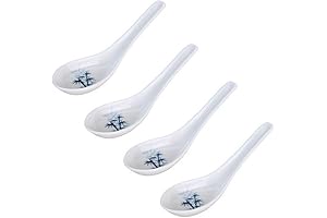 JapanBargain White Bamboo Asian Spoons
