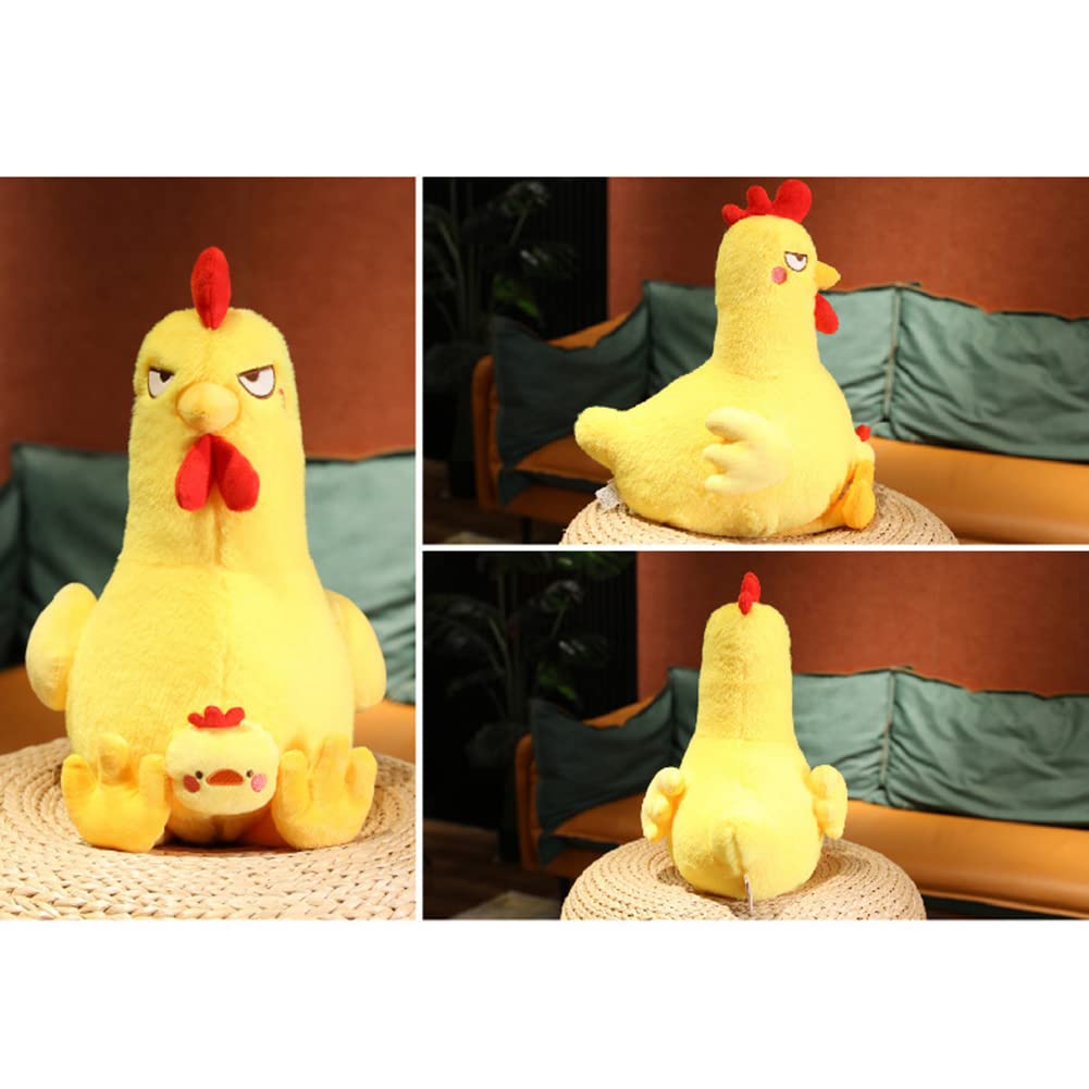 Oreiller Décoratif En Forme De Poule - Peluche Réaliste - 35x33 Cm - Coussin Câlin Pour Canapé, Lit