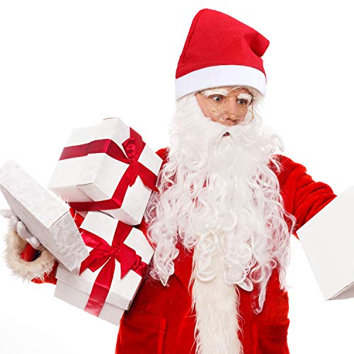 Willbond WILLBOND-SANTA WIG-01 5 Pcs Christmas Santa Costume Set Santa Wig Beard Hat Glasses And Gloves Xmas Santa Costume Accessories thumb #1