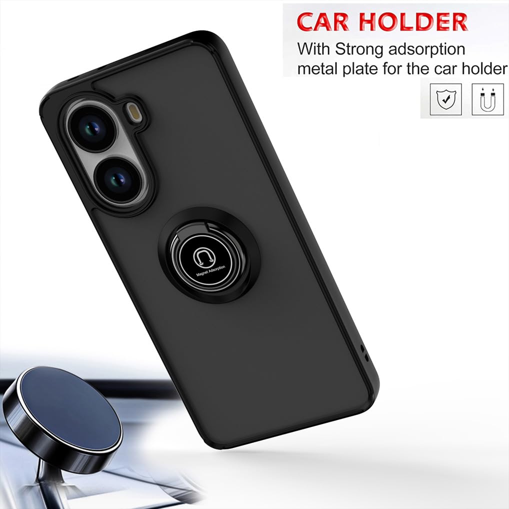 SEAHAI Cover Per Xiaomi POCO X7 Pro 5G - Custodia In Vetro Sfumato Viola Con Paraurti TPU - 2
