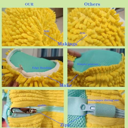 Bolsas para lavar zapatos en lavadora que evitan daños y ruidos 2 unidades con cremallera amarilla 4