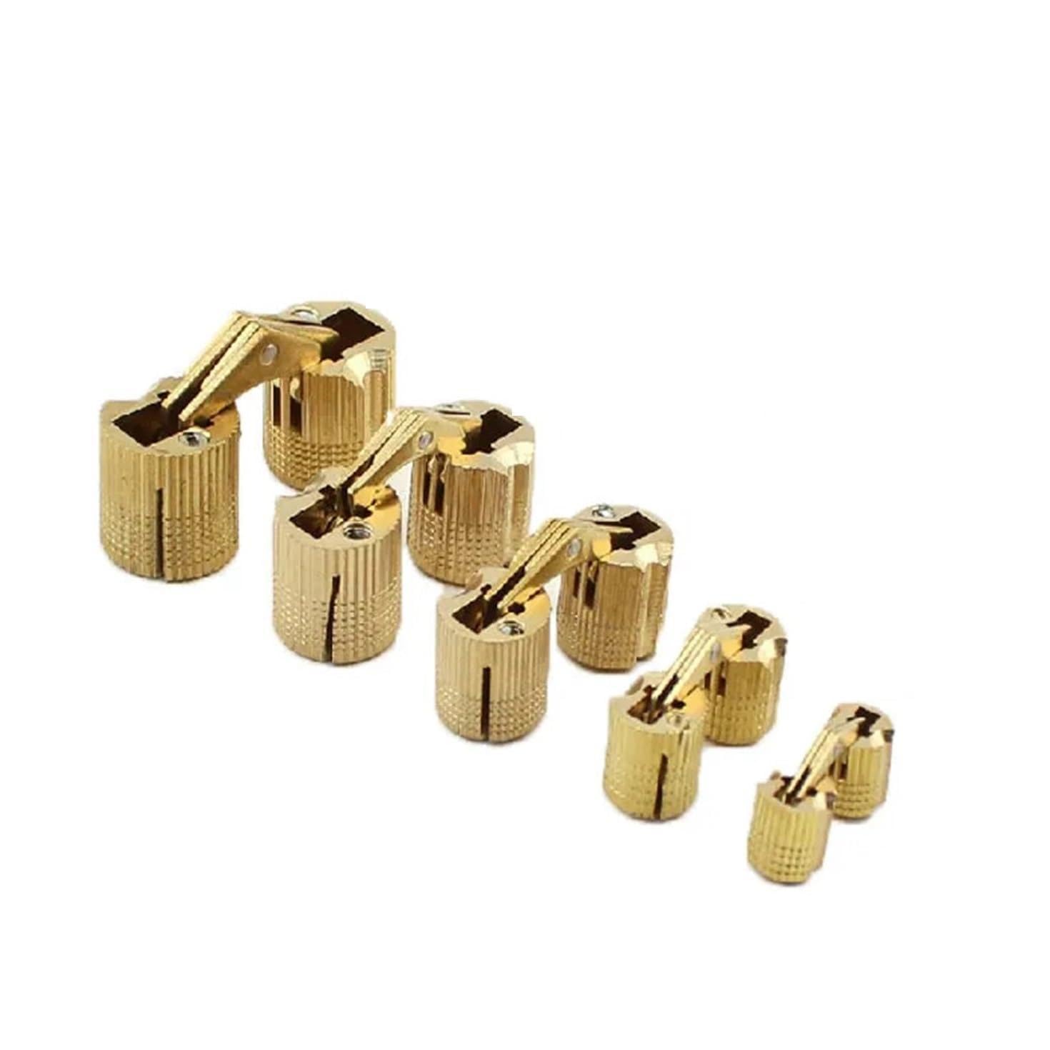 Psbdfldabfjc 4Pcs-14Mm 4Pcs 8Mm-16Mm Copper Barrel Hinges Cylindrical Hidden