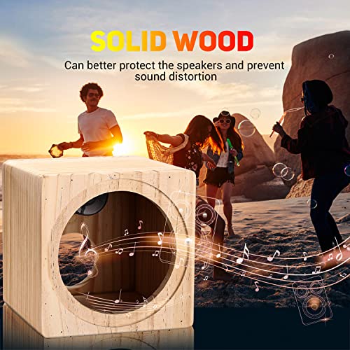 Image of Facmogu 8 inch Ported Wooden Speaker Enclosure, Vented Unloaded Solid Wood Box