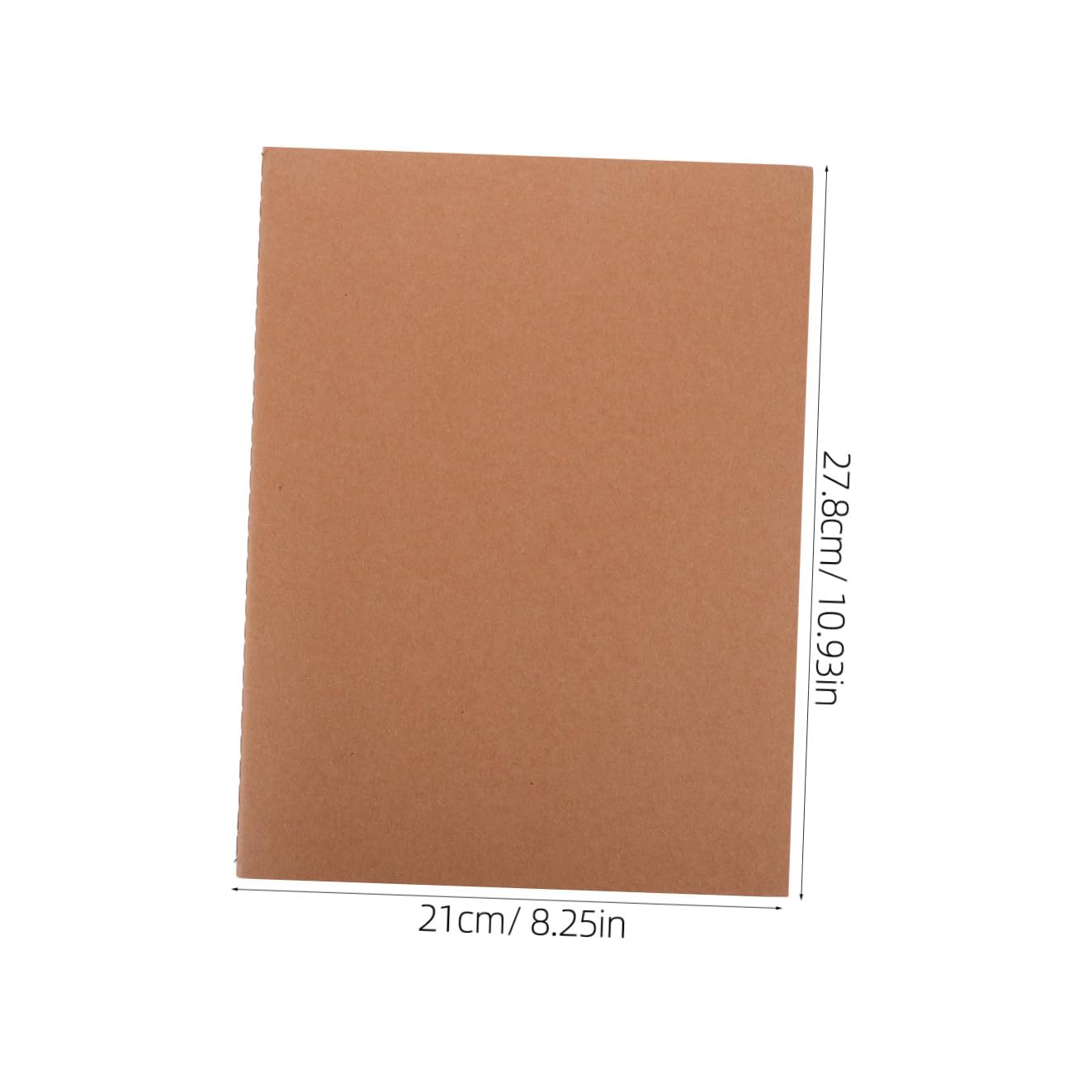 Leeres Notizbuch A4, 5 Stück-pack, Unliniert, Kraftpapier Einband