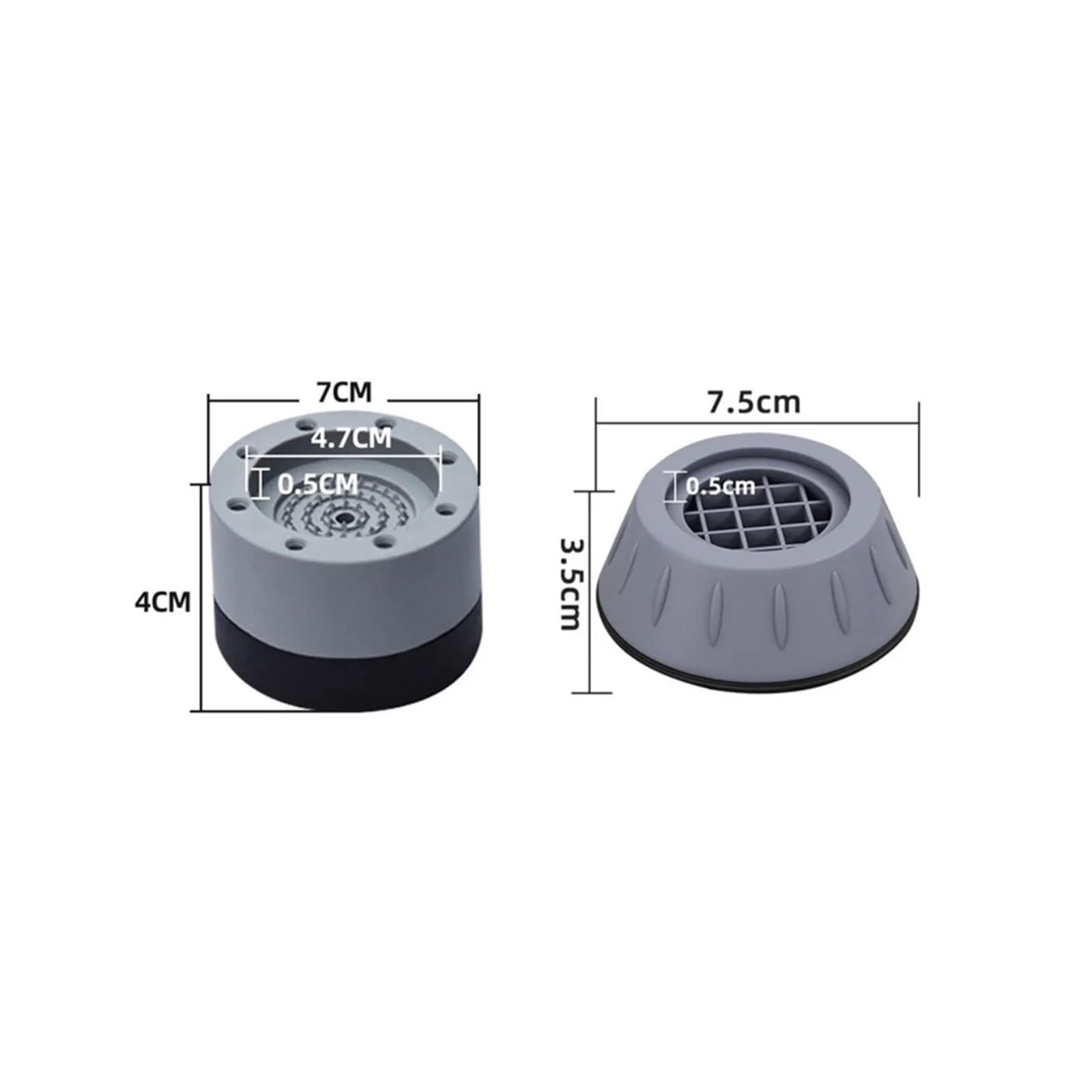 Almohadilla de soporte for lavadora, almohadilla goma for pies antivibración, 4 Uds(G new)