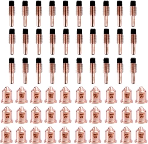 30Pcs 220941 Nozzle & 30Pcs 220842 Plasma Electrode for Hypertherm Powermax 45XP/65/85/105 Torch Consumables