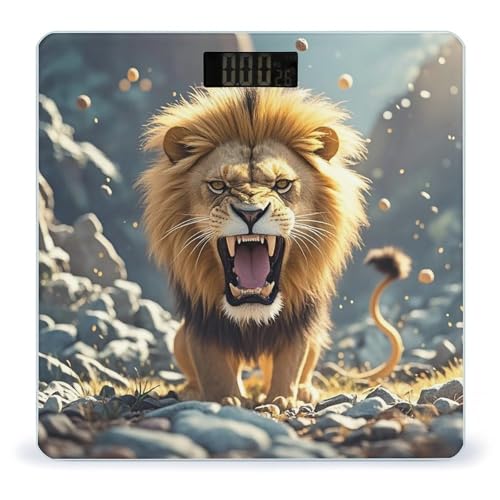 Báscula digital para baño FekiLoot de vidrio templado miniatura 1