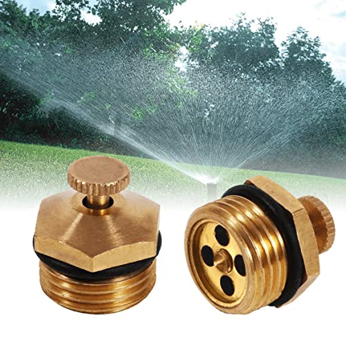 Oligitdi Set of 5 Brass Drip Irrigation Heads High Pressure Nozzle Sprinklers Heads for Watering Garden,Farm,Flower (External Thread Diameter 20mm,Spray Range 3-5m)