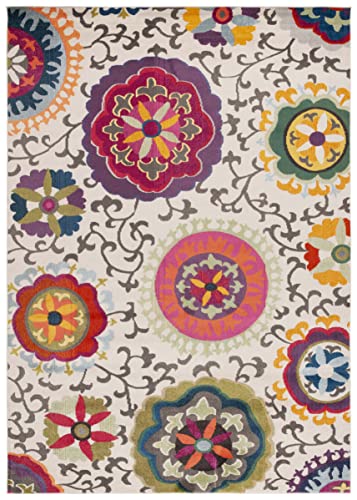 Tapis Boho Monaco SAFAVIEH Design Raffiné Ivoire Multi 274 x 366 cm - 3