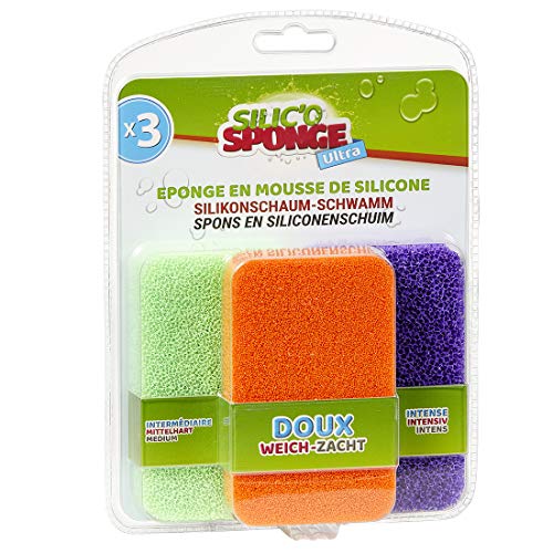 Silicone Keukensponsjes | 3x Antibacteriële Keukenspons | Zachte Keukensponsjes | Ergonomische Keukensponsjes… - Image 4