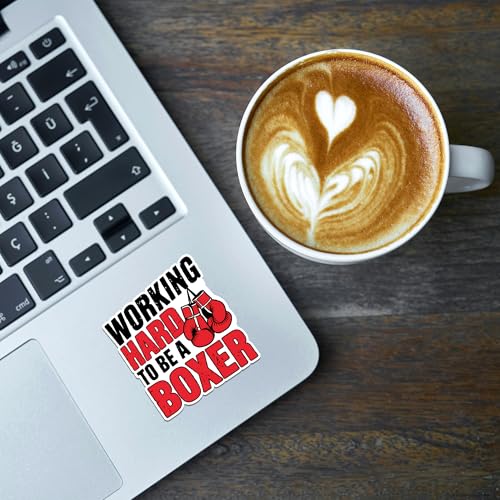Image of Boxing Sticker 8 Pcs (Large Size) Vinyl Stickers Laptop Waterproof Decal for Car Bumper Water Bottle Notebook Luggage Window Birthday Decorations - Size 4 Inches