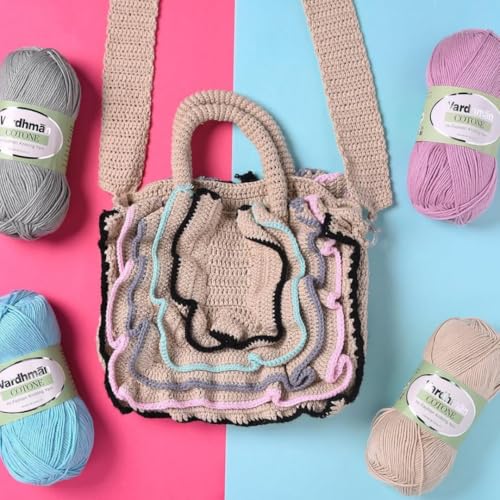 Image of Vardhman Threads & More Cotone DK Weight Yarn - 51% Cotton 49% Acrylic Blend - 100g Ball 250m Length - Perfect for Knitting Crochet Amigurumi (Pastel Blue)