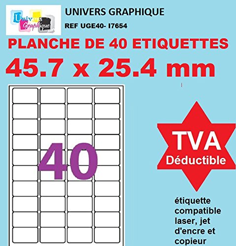 UniversGraphique, 800 Mini Etichette Adesive su