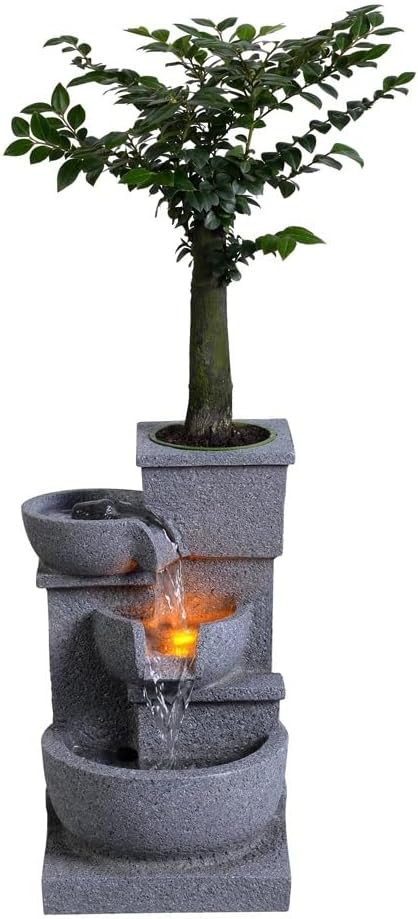 屋内用水機能 ? リビンググリーン リラクゼーション噴水 流れる滝付き 