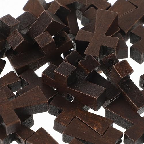 Cruces de madera mini para manualidades y fabricación de collares religiosos 4