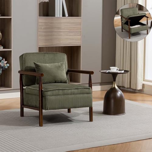 Sillón Moderno con Almacenaje Verde miniatura 1