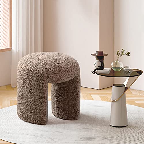 Ottoman confortable et robuste en velours kaki pour salon et entrée - 2