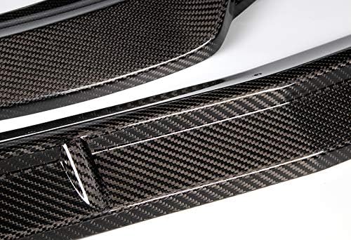 EPARTS 3 Pieces Style Carbon Fiber Front Bumper Lip Spoiler Side Body Kit Trim Protection Compatible with 2015-2018 Mercedes Benz W205 C180 C200 C300