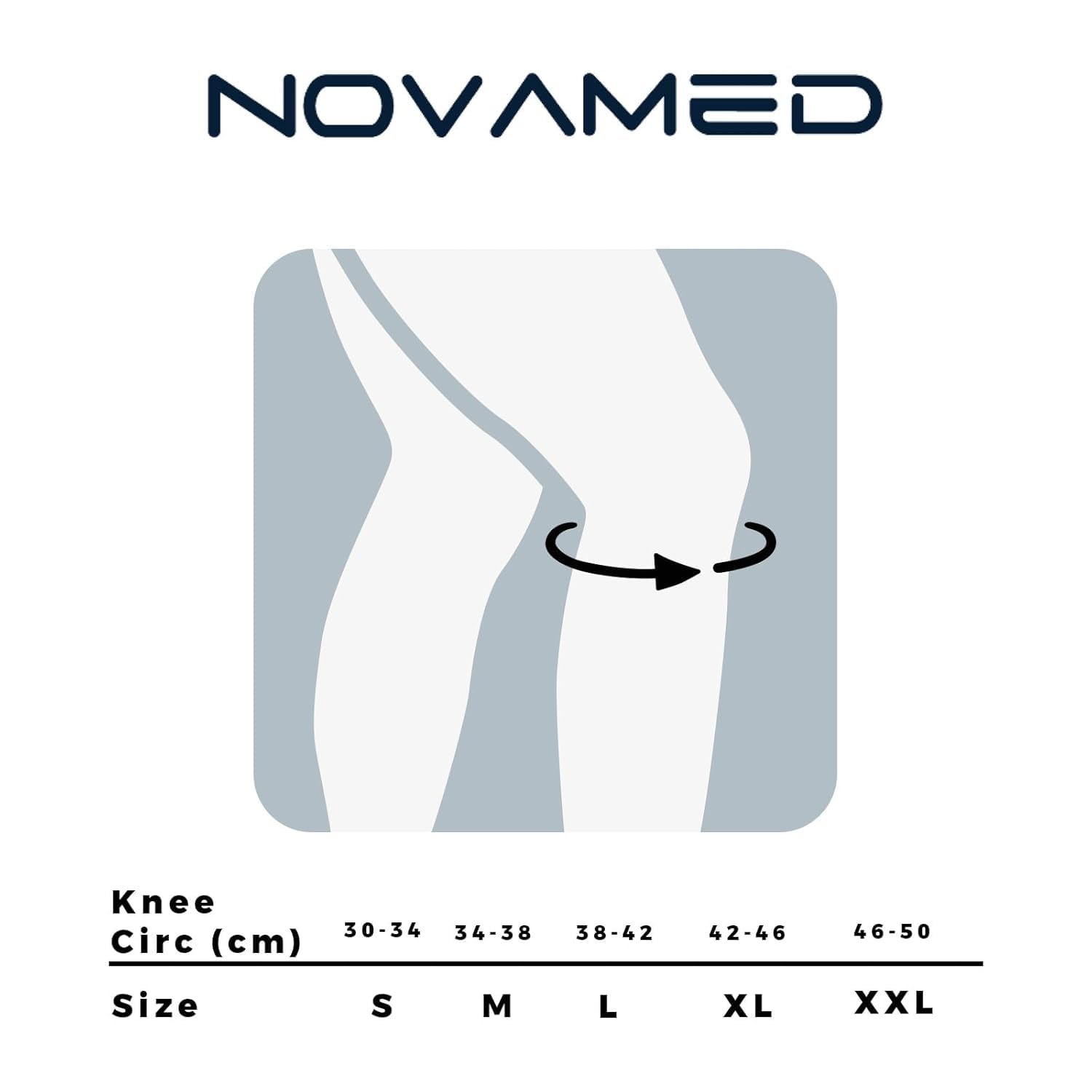 Novamed Lekki bandaż na kolana z szynami przegubowymi