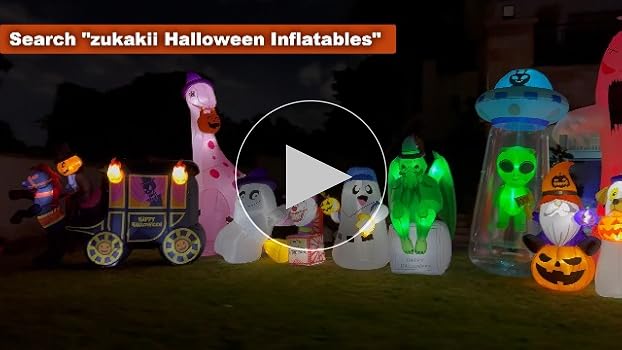 Amazon.com: zukakii 5FT Halloween Inflatables Pumpkin Ghost