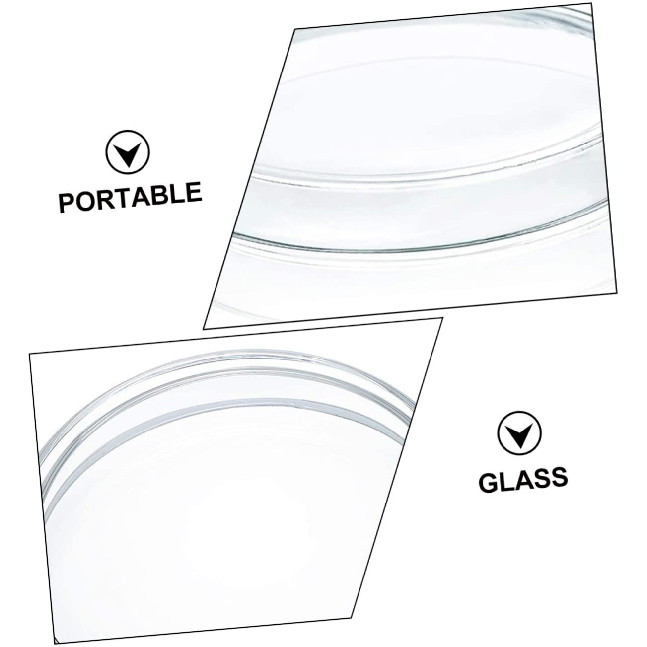 Glas Petrischalen Transparent Flach Für Schulexperimente Labor-zwecke 5 Stück Mit Klarer Beobachtungsfunktion