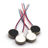 Vista 5 de DZS Elec 4 piezas Mini motor de vibración con cable de plomo de 1.378 in de longitud DC 3 V 85 mA 12000 rpm motor plano tipo botón para teléfono
