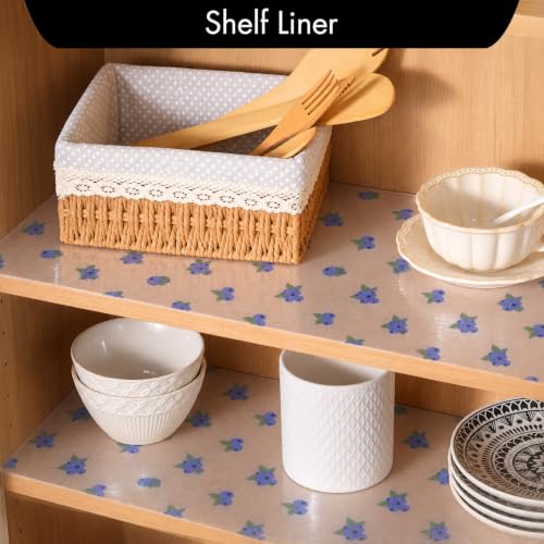 Image of Porslin Kitchen Shelf Liner 45cm x 5m, Non-Adhesive Waterproof Drawer & Cabinet Mat, Durable BPA-Free EVA Non-Slip Washable Shelf Paper for Kitchen Cabinets, Cupboards, Fridge, Wardrobe & Drawers SL02