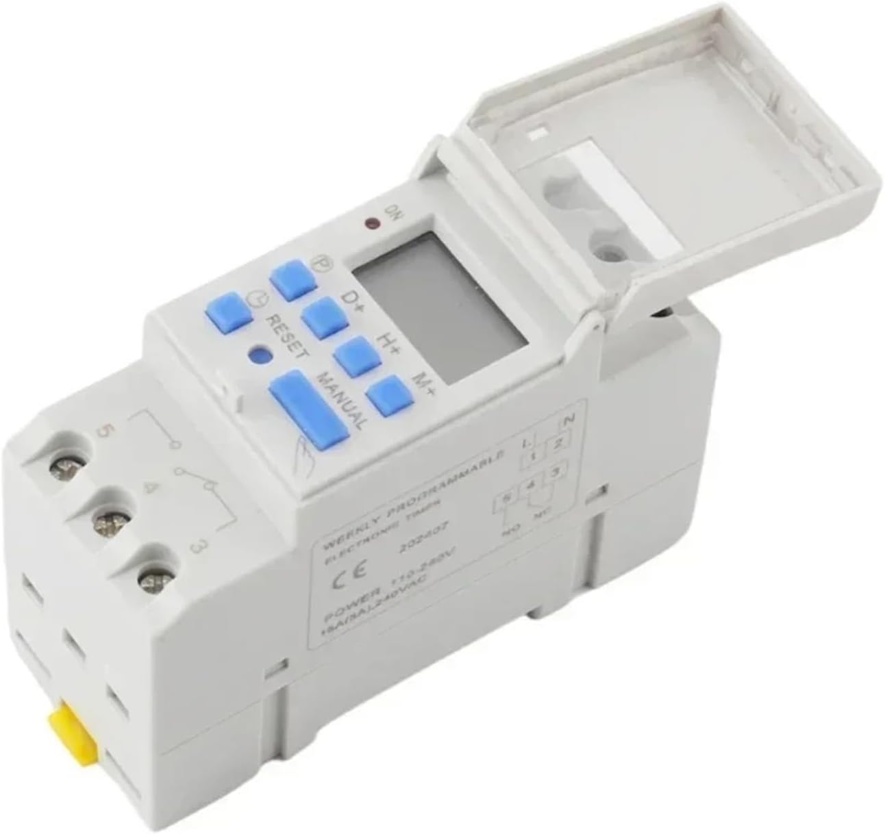 DIN Rail THC30A THC15A Weekly Programmable Digital Electric Timer Switch Time Relay Controller Programmer Module 12V 24V 220V(15A,12V AC DC)