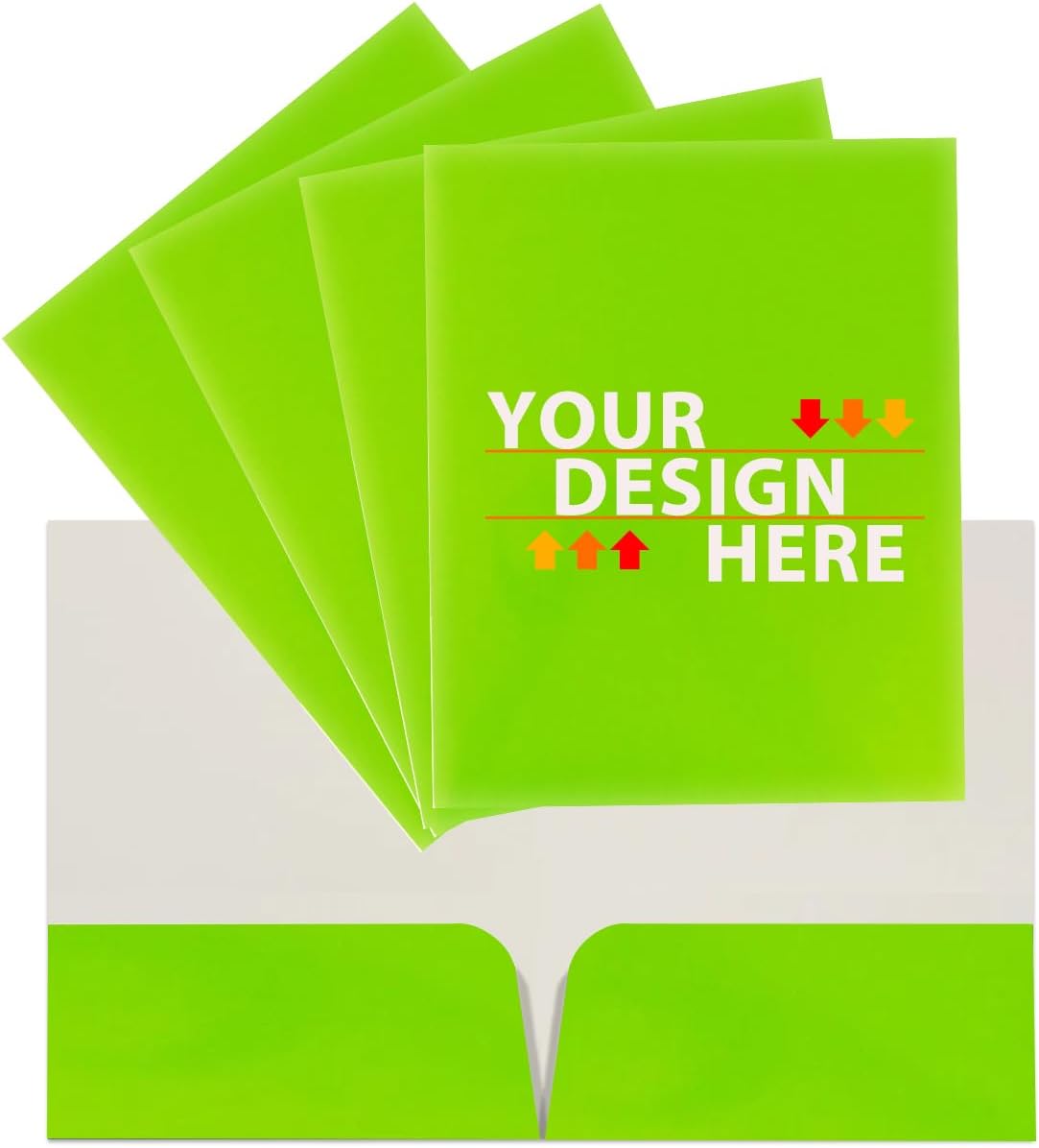 JAM PAPER Custom Printed SemiGloss Folders with Round