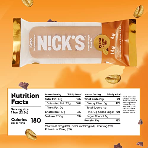 Nick's Smak Bar, barra proteica sabor Peanut Cacao Nib miniatura 5