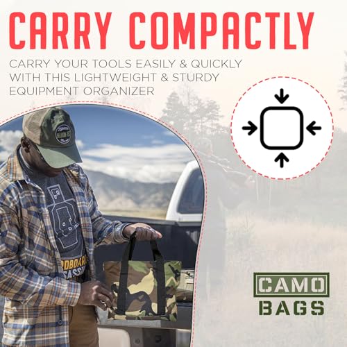 Camo Tote Bag | 1000 Denier Cordura Polyester Tactical Bag with Zipper | Convenient Handle & Shoulder Strap3