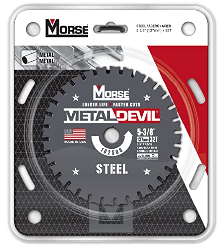 Morse Metal Devil Csm5383258Fsc, Circular Saw Blade, Carbide Tipped, Steel Cutting, 5-3/8 Inch, 1 Pack #TOP1