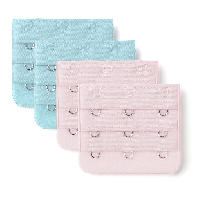 Extension Strap Bra Extensions Buckle 3 Hooks Elastic Multicolor Buttons Replacement Length 3 Rows for Underwear pack of 3-image-37