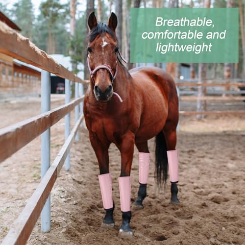Image of Set of 8 Mesh Fly Boots for Horse Breathable Mesh Horse Boots Protective Loose Wraps Adjustable for Preventing Legs Reduces Flies and Mosquitoes Bites