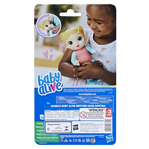 Baby Alive Hora do Soninho - Boneca de 24 cm lavável para crianças a partir dos 3 anos, cabelo loiro