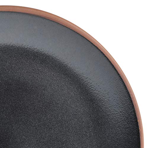 Image of Gibson Elite Contempo Classic Double Bowl Dinnerware Set, Service for 4 (16pcs), Black