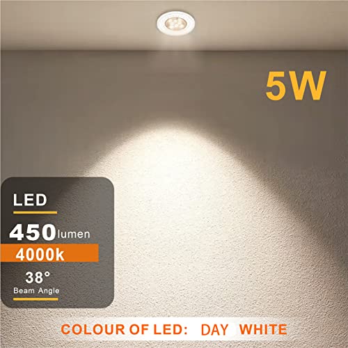 GOHDLAMP GU10 LED Bulbs 2 Pin Spot Light Bulb 4000K Daylight White, GU10 LED Bulb Replacement Recessed Track Lighting - Image 2