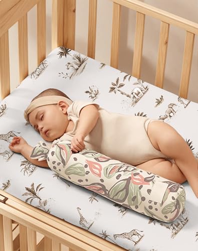 Image of Pack and Play Sheets 2 Pack, Fitted Jersey Knit Mini Crib Sheets for Baby Boys and Girls, Compatible with Graco Pack N Play and Mini Crib Mattress (Safari Dreams, Pack N Play /Mini Crib Sheets)