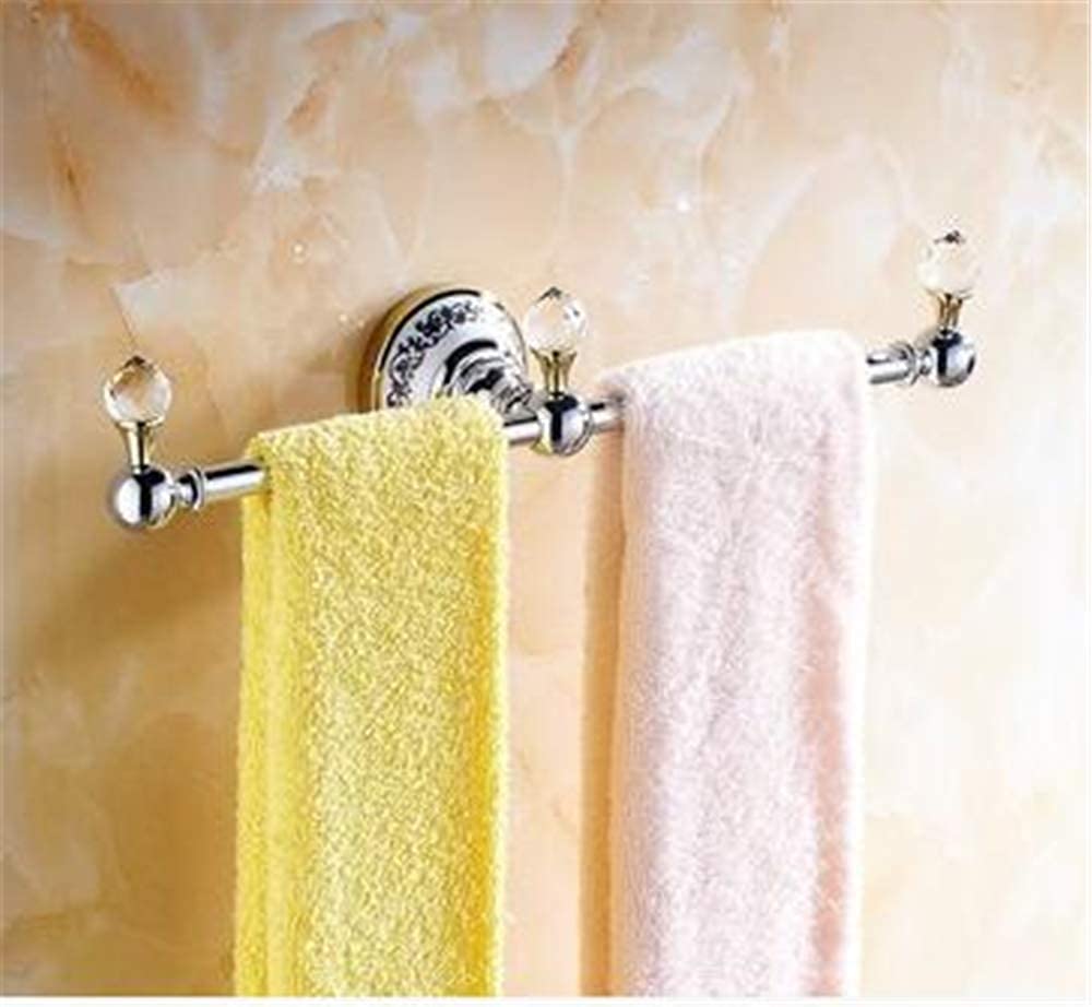 Base en céramique pour porte-serviettes mural chic or et chrome